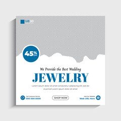 Bridal Jewelry social media Instagram post or web banner template