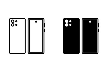 Mobile phone icon set. for mobile concept and web design. vector illustration