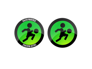 Adesivo Soccer Boy Run Vector