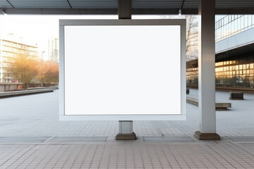Fototapeta premium Urban Outdoor Blank Billboard at Dusk