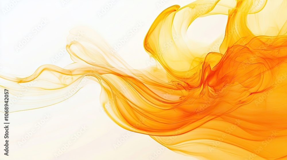 Poster abstract background displaying the dynamic blending of orange and yellow ink, creating a vibrant vis
