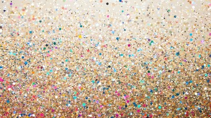 Glittering confetti cascades against a shimmering backdrop, perfect for festive designs. This confetti image captures the essence of celebration and joy, offering versatile copy space.