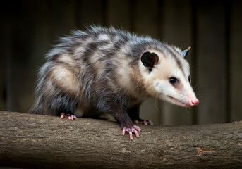 Opossum in natural habitat