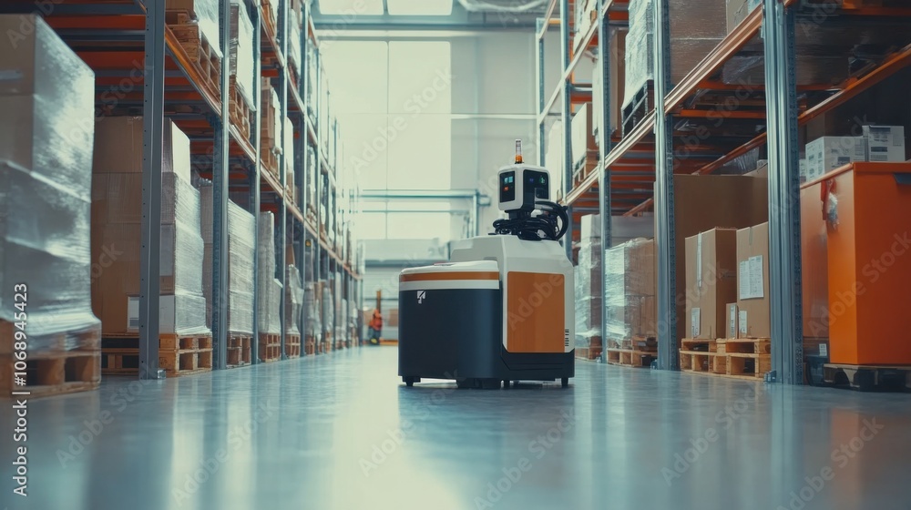 Poster service robots assisting workers in an automated