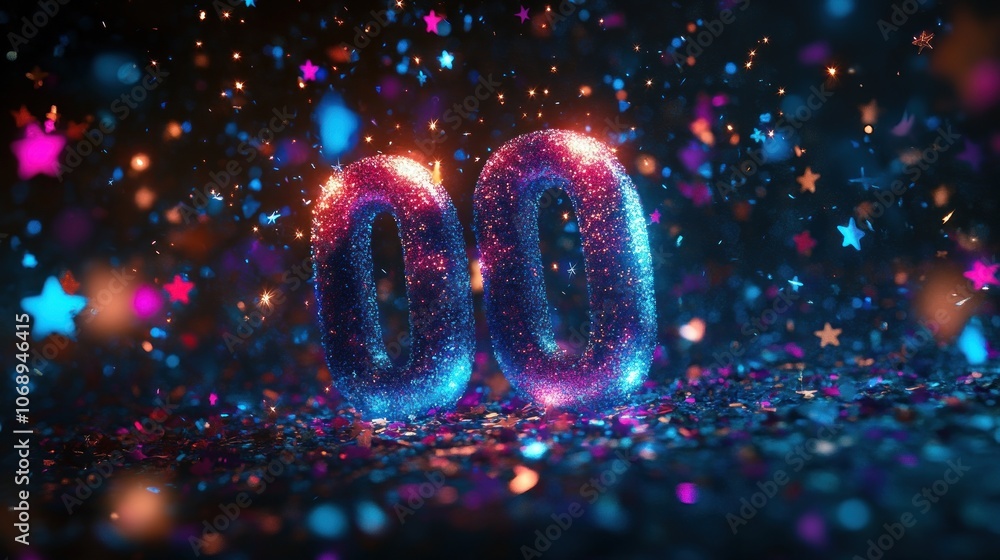 Poster a 3d rendering of the number 