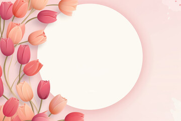 Springtime Elegance: Tulip Frame Design