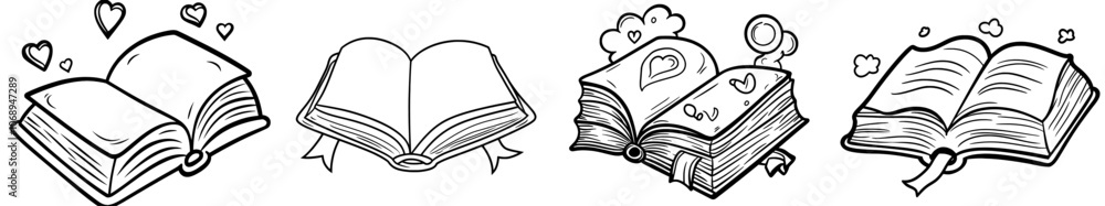 Poster the modern open book icon is perfect for mobile and user interfaces, with a white background illustr