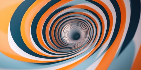 Obraz premium This creation is an abstract digital illustration depicting a mesmerizing vortex loop illusion, designed using 3D rendering techniques for use in visual artworks and wallpaper backgrounds.