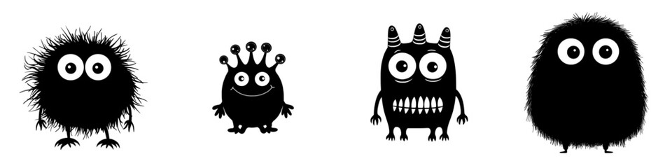Fototapeta premium Grinning and laughing gremlin trolls