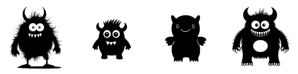 Fototapeta premium This blue colored monster has short horns and lots of teeth outgoing from its mouth, it is known as 