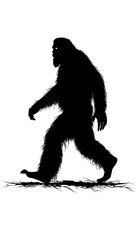 Fototapeta premium A modern illustration of Bigfoot suitable for T-shirt graphics.