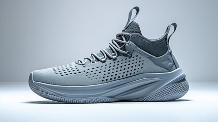 High-Performance Sport Shoes Perfect for Basketball on a Crisp White Background for Marketing Use