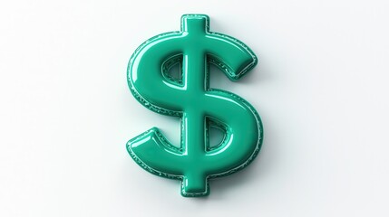 Obraz premium Large green dollar sign symbolizing financial flow in 3d design
