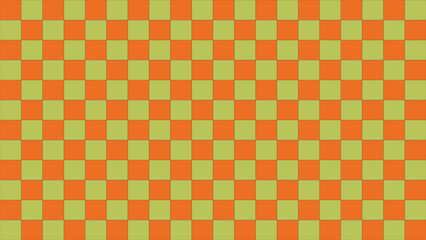 Checkered lime orange squares