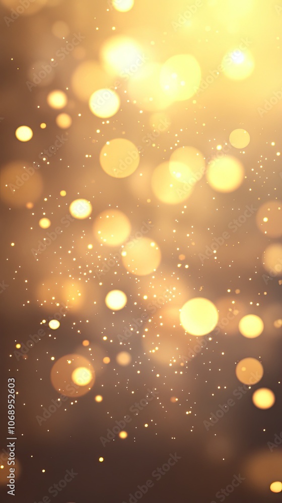 Canvas Prints a beautiful display of golden bokeh lights creating a dreamy and warm atmosphere, perfect for festiv