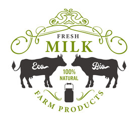 Organic farm fresh products logo