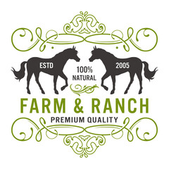 Organic farm fresh products logo