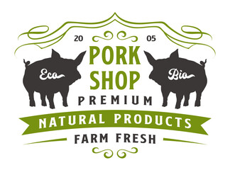 Organic farm fresh products logo