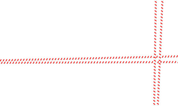 Red border string ribbon straw Christmas xmas decoration design vector