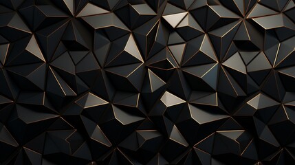 Fototapeta premium Abstract geometric pattern background with black triangle shapes