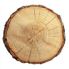 tree trunk cross section, isolated, clipping path included , isolated on white background,  , copy space for text,