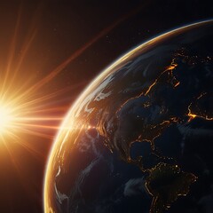 earth and sun