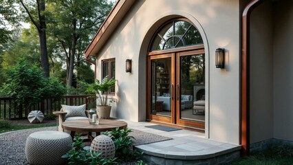 Experience Modern Living with This Stylish Outdoor Patio, Perfect for Relaxation and Entertaining