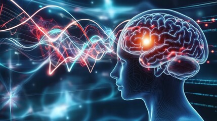 Exploring the intricate patterns of brain activity through digital art.