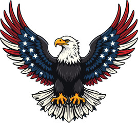 usa patriotic eagle vector illustration