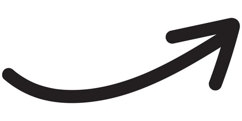 black arrow vector illustration isolated on a white background