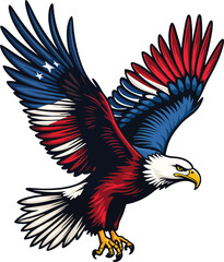 Obraz premium usa patriotic eagle vector illustration