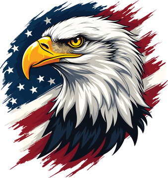 usa patriotic eagle vector illustration