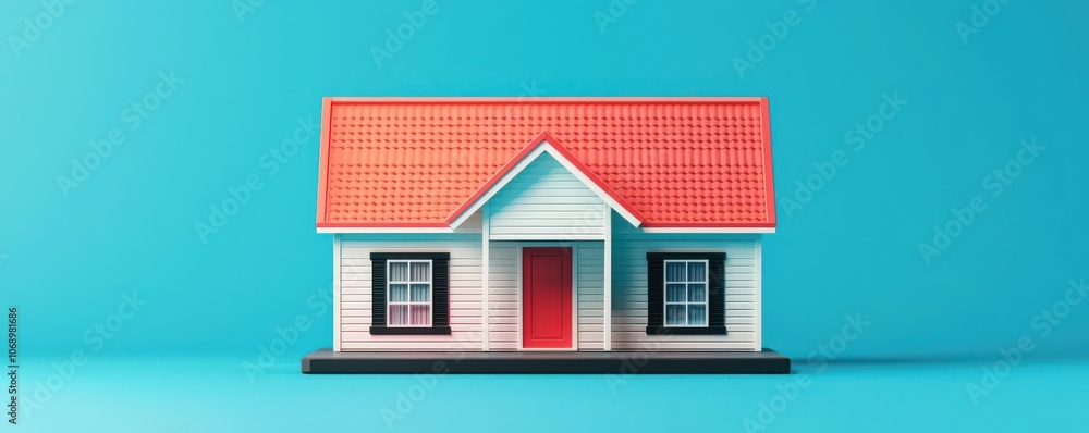 Poster 3d model of a real estate loan tool with a dropdown menu showing various loan terms