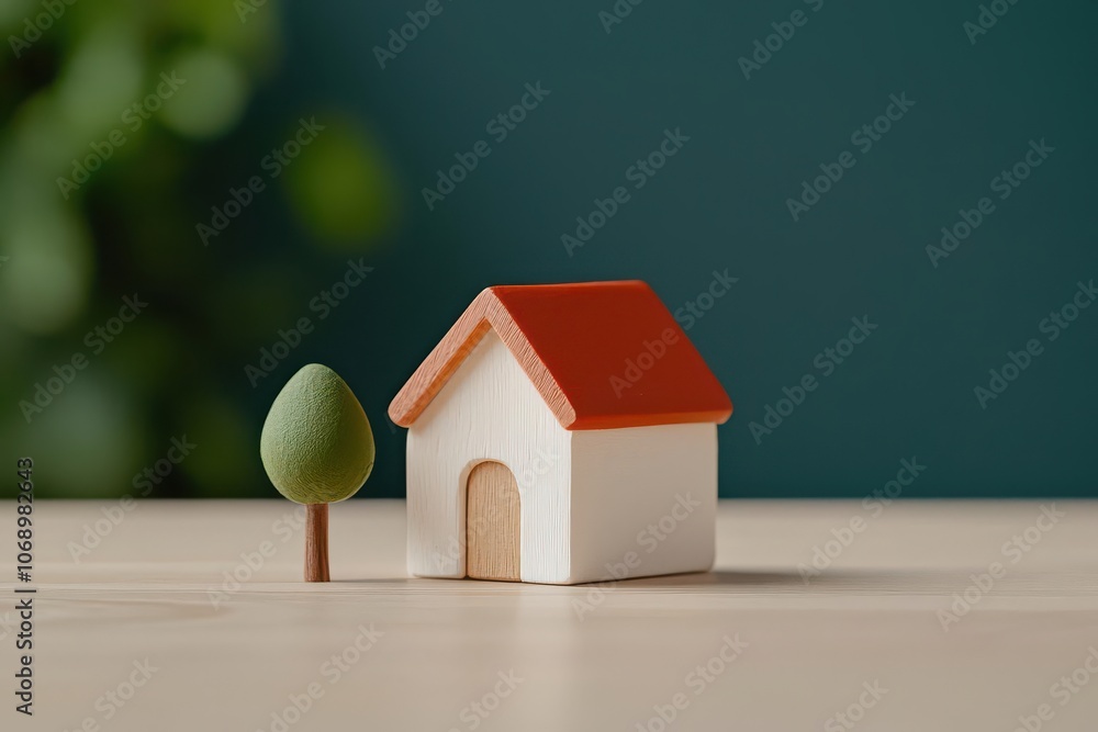 Poster visualization of a financial advisor explaining amortization to clients purchasing a property