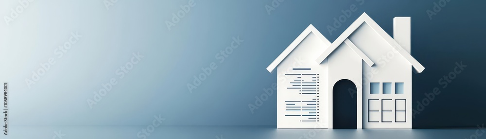 Poster 3d model of a dashboard displaying property financing choices with loan terms and repayment schedule