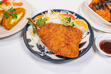 夕食のアジフライ