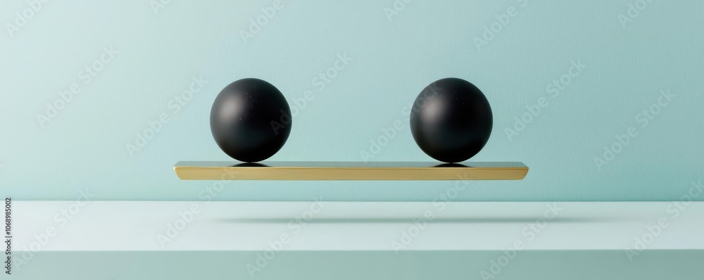 Poster artistic view of a balance scale with principal on one side and interest on the other