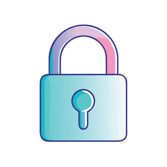 Colorful Padlock Icon with Gradient Design, Modern padlock icon with a gradient color scheme, symbolizing security, privacy, and protection, perfect for tech and digital interface designs.
