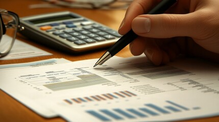 Financial Analysis with Calculator and Report Papers