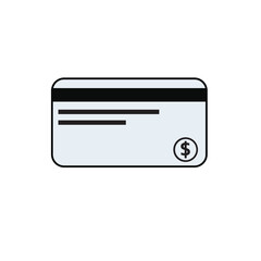 Obraz premium credit card icon isolated on background. Payment method line filled icon, bank credit card