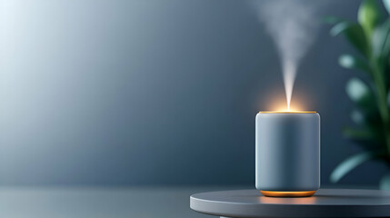 Aroma lamp on a table in a modern living room