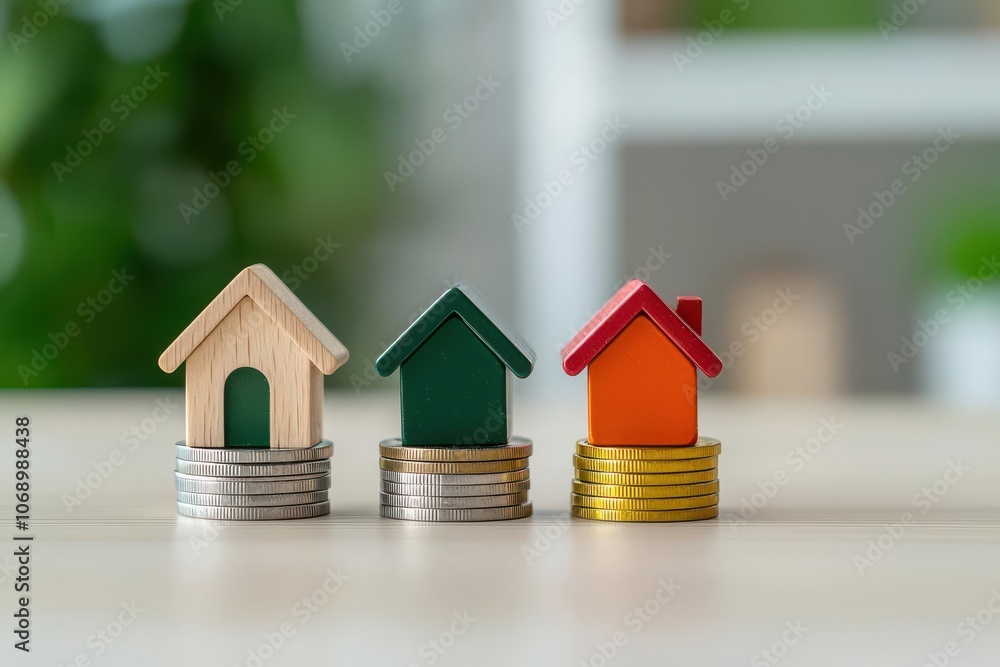 Poster visualization of a financial advisor explaining a property loan s amortization process to clients in