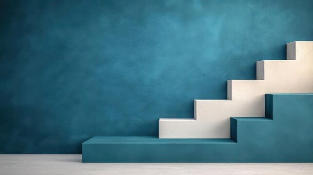 Artistic depiction of a stepbystep staircase representing mortgage payments over time