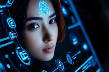 User-friendly AI profile generator interface with fields for uploading a profile picture, personal details, and professional skills