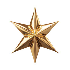 Obraz premium Radiant Gold Star: A Festive, 3D-rendered star, gleaming with metallic brilliance against a muted teal backdrop. Perfect for holiday designs!