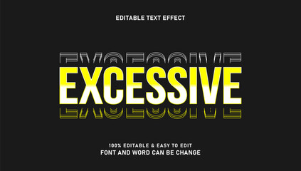Editable exaggerated vector text effect