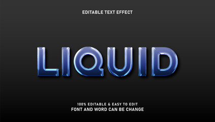 Liquid text effect with editable 3D style