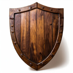 Fototapeta premium wooden shield png available digital use white backgrounds immediately