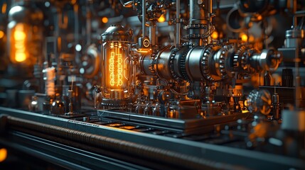 Fototapeta premium Explore the intricacies of industrial machinery and its role in modern technology innovations