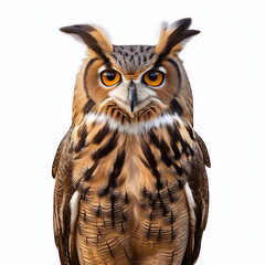 Naklejka premium clear png image full owl body white background use various applications